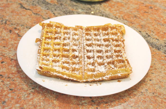 Waffel Puderzucker