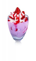 Joghurt Becher mit frischen Erdbeeren